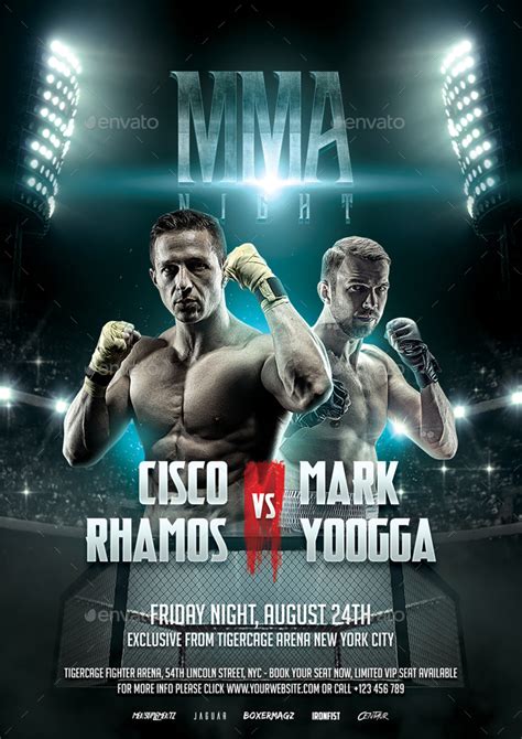 Mma Boxing Flyer Print Templates Graphicriver