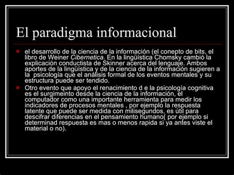 Psicología Cognitiva O Ciencia Congnitiva Ppt