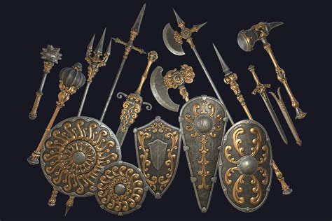 Fantasy Weapons Pack PBR 3D 武器 Unity Asset Store