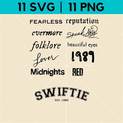 Taylor Swiftie Font Etsy