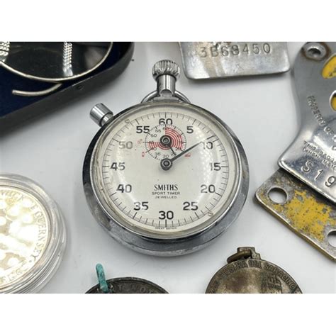 A Collection Of Vintage Items To Include Smiths Sport Timer Stopwatch