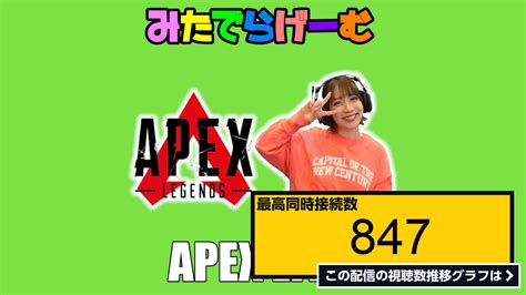 ライブ同時接続数グラフ『apexライブ配信！ソロランクエーペックスlive！〈apexsteam版〉 』 Livechart