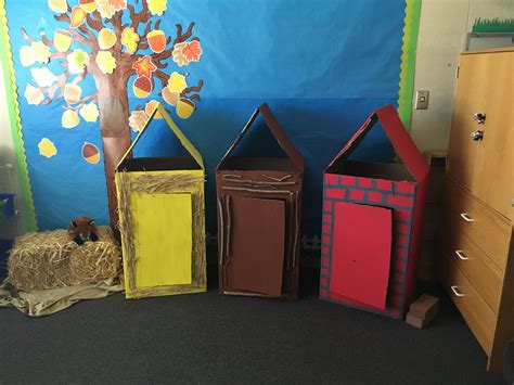 Three Little Pigs Cardboard Houses