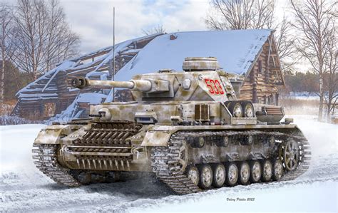 Иллюстрация Pz Kpfw IV Ausf G box art for RFM в стиле 2d