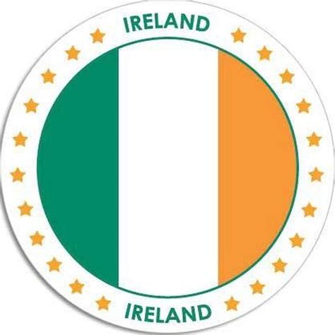 Ierland Sticker Rond Cm Ierse Vlag Landen Thema Decoratie