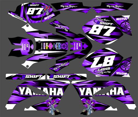 Kit déco Yamaha DT 50 Moto Violet Boutique Kit Déco Moto