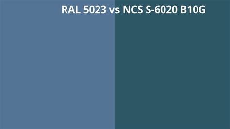 Ral 5023 Vs Ncs S 6020 B10g Ral Colour Chart Uk