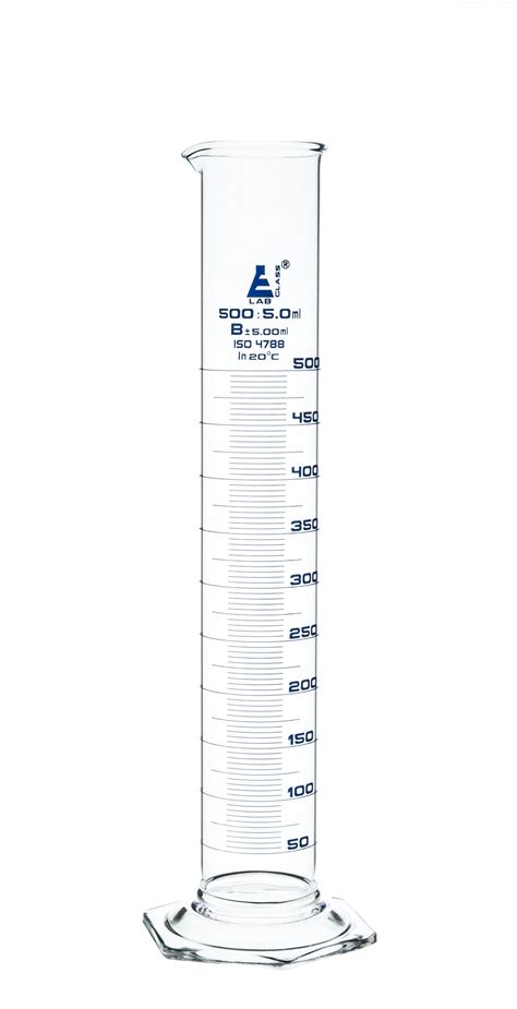 Borosilicate Glass Graduated Cylinder 500 Ml 50 Ml Graduation Clas — Eisco Industrial