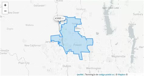 Powell Ohio Zip Code Map - Emelia Morganica