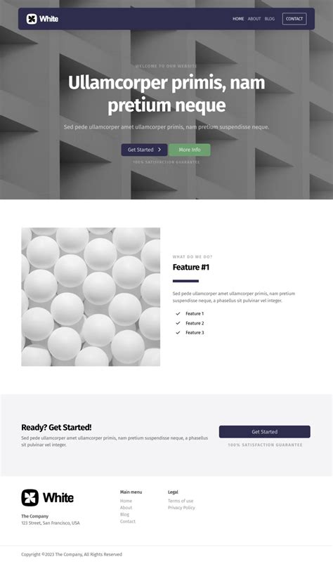 Easy-to-use White Template for Your Website - Kopage