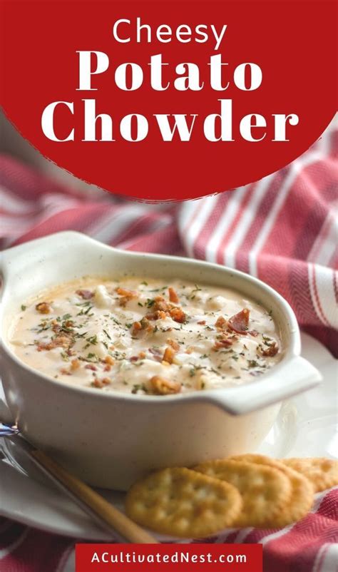 Delicious Cheesy Potato Chowder Recipe A Cultivated Nest Recipe Chowder Recipes Potato