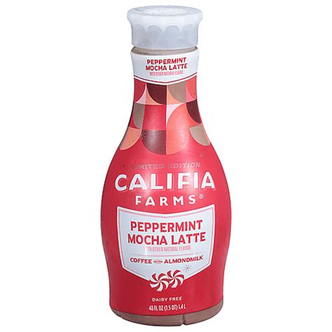 Califia Farms Coffee With Almondmilk Peppermint Mocha Latte 48 Fl Oz