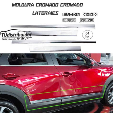 Moldura Biseles Cromado Laterales Mazda Cx 30 2020 2022 Tu