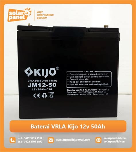 Jual Baterai VRLA Kijo 12v 50Ah SOLARPANEL ID