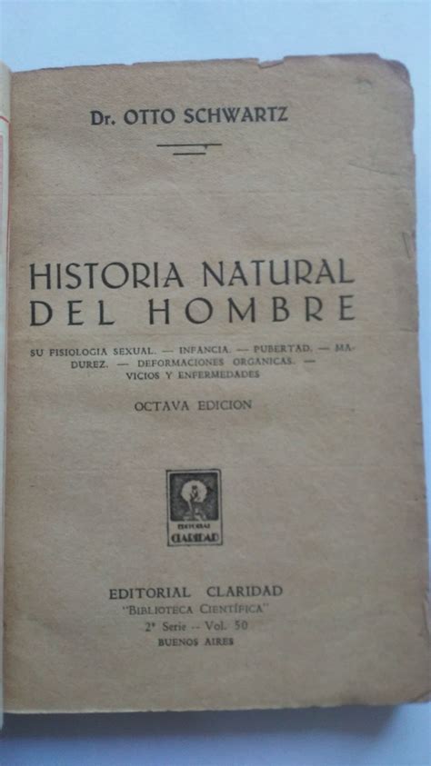 HISTORIA NATURAL DEL HOMBRE ANATOMÍA SEXUAL DR OTTO SCHWARTZ