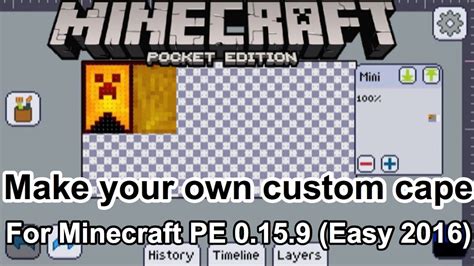 How To Makecreate Your Own Custom Cape In Minecraftpocketedition 100