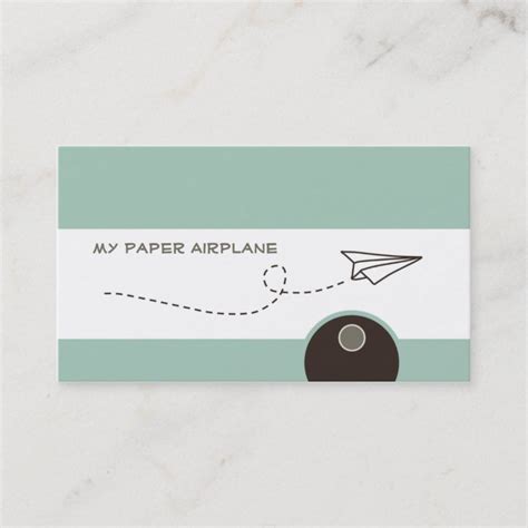 Paper Airplane Business Cards Zazzle