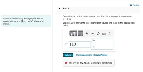 [solved] A Particle Moves Along A Straight Path With An D