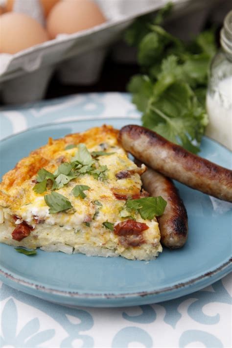 Sausage Quiche With Hash Brown Crust Bell Alimento