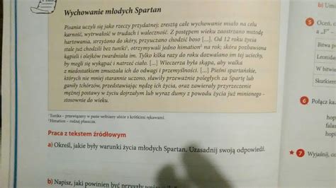 Przeczytaj tekst dotyczący wychowania nłodych spartan Następnie wykonaj