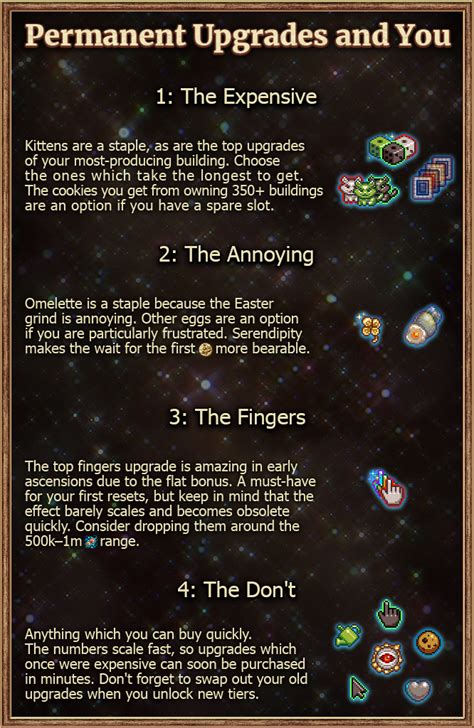 Permanent Upgrades, Which are the best? : r/CookieClicker