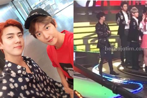 Baekhyun Dan Sehun Exo Viral Karena Menjadi Penjaga Lubang Di Acara Musik