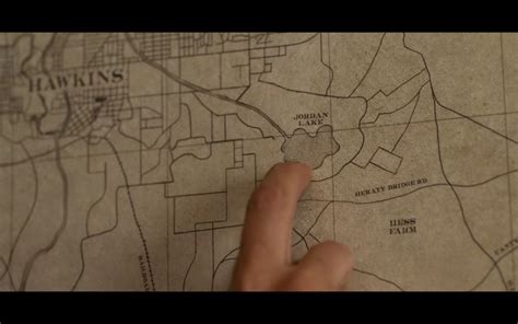 Stranger Things Hawkins Map Drawing