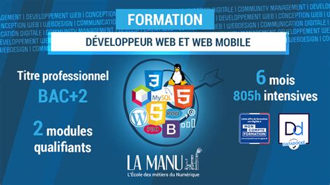 Devenir développeur Web métier compétences et formation La Manu