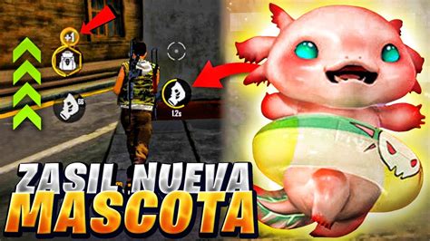 NUEVA MASCOTA ZASIL EN FREE FIRE COMO FUNCIONA SU HABILIDAD SUERTE