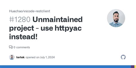 Unmaintained Project Use Httpyac Instead Issue Huachao