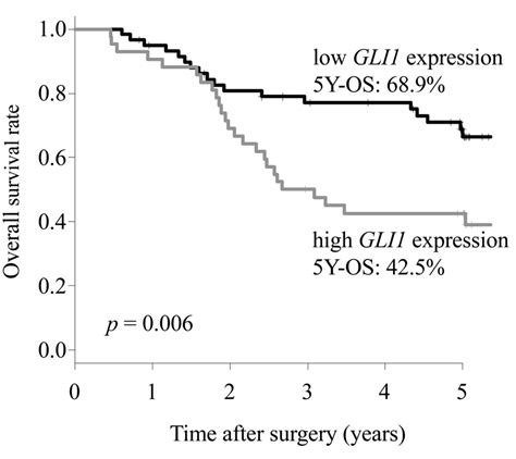 Figure 4 Clinical Significance Of Glioma Associated Oncogene 1