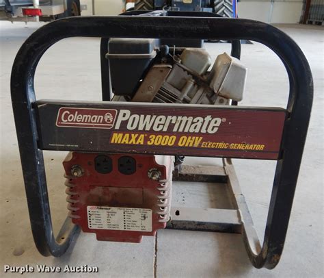 Coleman Powermate Generator In Burlington Ok Item Ge Sold