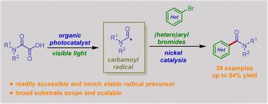 Photoredox Ni Catalyzed Decarboxylative Arylation Of Oxamic Acids For