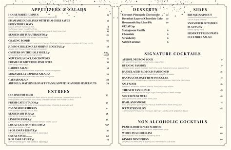 Menu - SALT Bar & Table