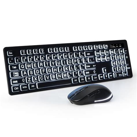 Wireless Keyboard and Mouse - Large Print Wireless Keyboard KOPJIPPOM 2 ...