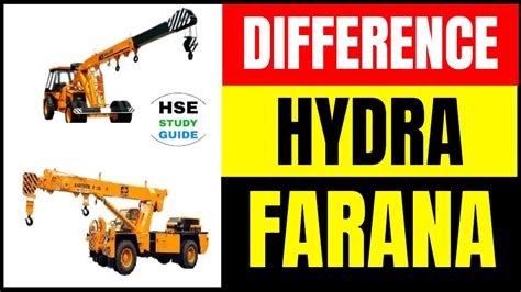 Difference Between Hydra Crane And Farana Crane Hsestudyguide Youtube