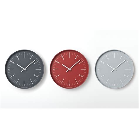 Draw wall clock レッドKK18 13 REレムノス Lemnos 時計 富山県高岡市 JRE MALLふるさと納税