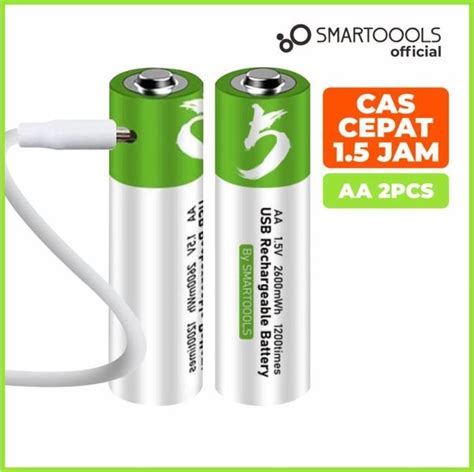 Jual Baterai Cas Isi Ulang Pcs Smartoools Microbatt Aa Type C