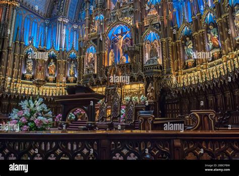 Interior of Notre-Dame Basilica (Montreal Stock Photo - Alamy