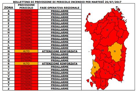 Allerta incendi in Sardegna è ovunque codice rosso per il forte