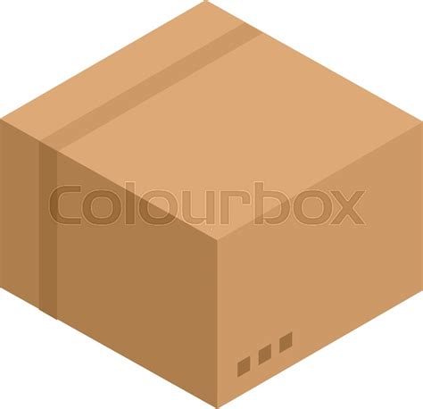 Shop Carton Box Icon Isometric Of Stock Vector Colourbox