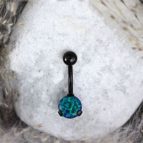 Bauchnabelpiercing Mit Opal Schwarz Bauchnabelpiercings