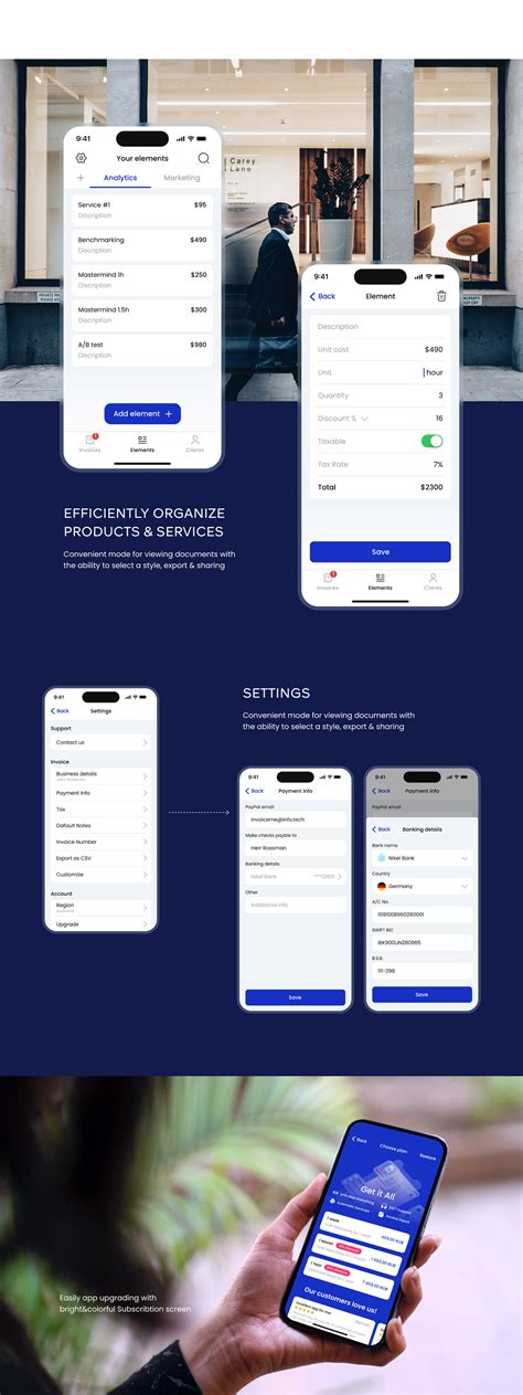 Invoice app UX UI :: Behance