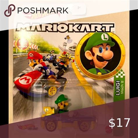 Mario Kart Luigi Hot Wheels New Inbox Collectible Hot Wheels Toys Hot Wheels Mattel Hot Wheels