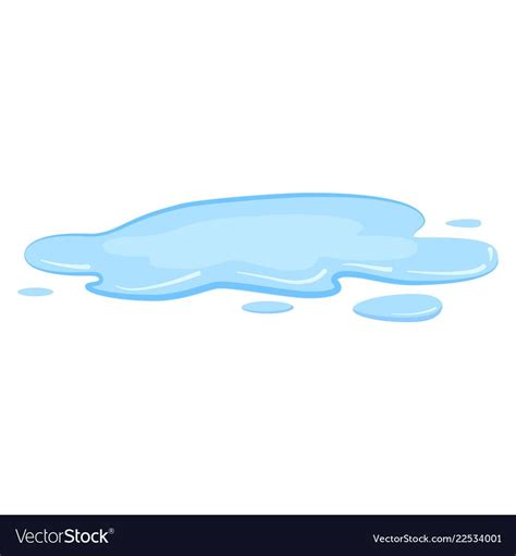 Puddle liquid cartoon style isolated vector image on VectorStock ...