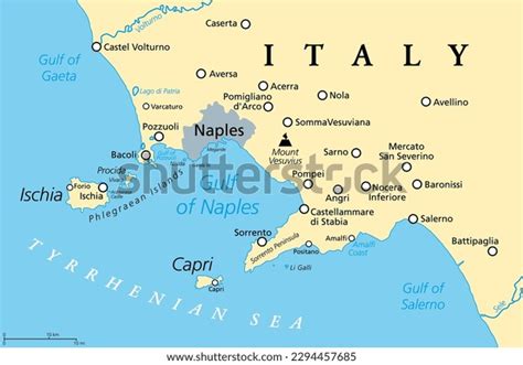 Gulf Naples Political Map Bay Naples Stock Vector (Royalty Free ...