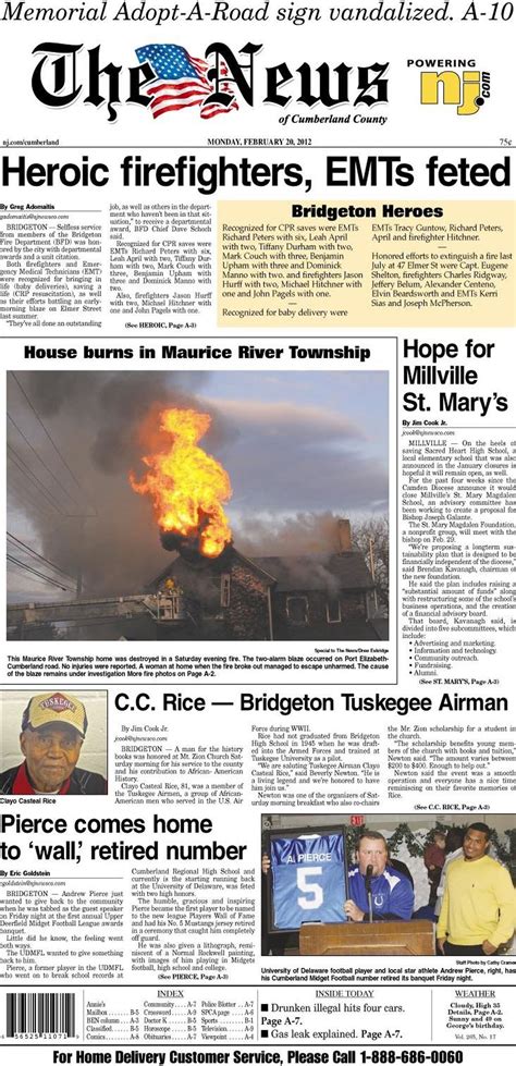 The News of Cumberland County front page for Monday, February 20, 2012 ...