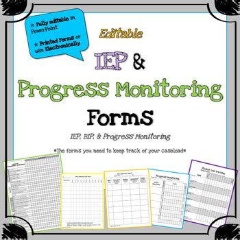 Iep And Progress Monitoring Forms Special Education Forms Fully