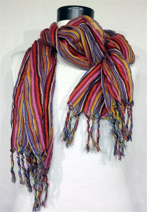 Rainbow Mens Scarf Rainbow Scarf Rainbow Soft By Peratime Rainbow