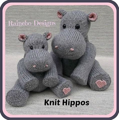 Hippos Knitting Pattern By Rainebo Lovecrafts Animal Knitting